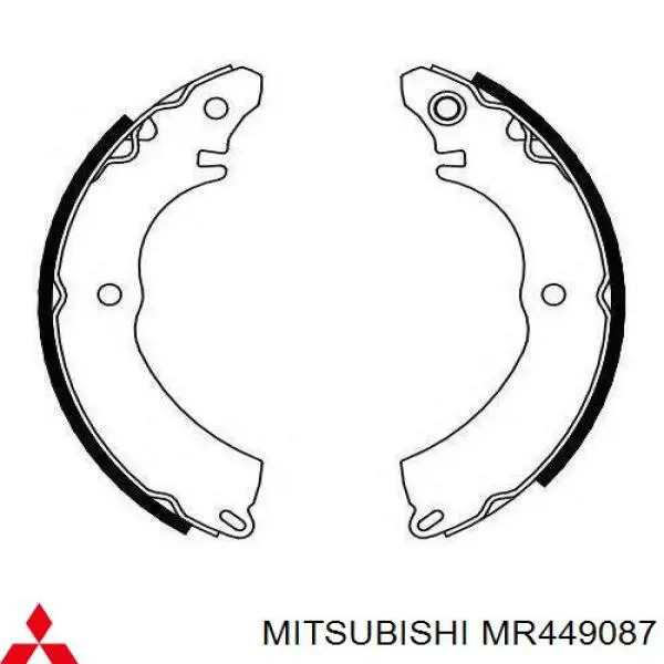 MR449087 Mitsubishi колодки тормозные задние барабанные