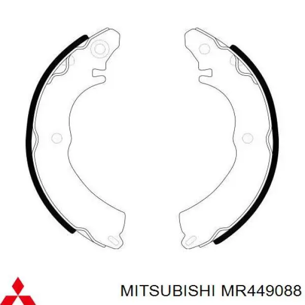 Задние барабанные колодки MR449088 Mitsubishi