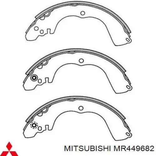 MR449682 Mitsubishi задние барабанные колодки