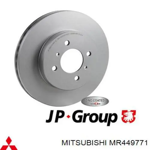 Диск тормозной передний MITSUBISHI MR449771
