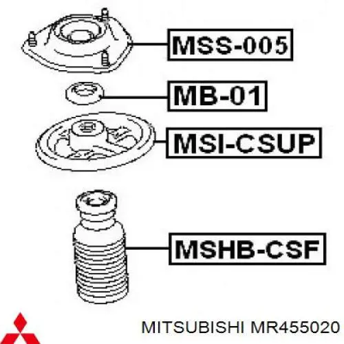 MR455020 Mitsubishi буфер (отбойник амортизатора переднего)