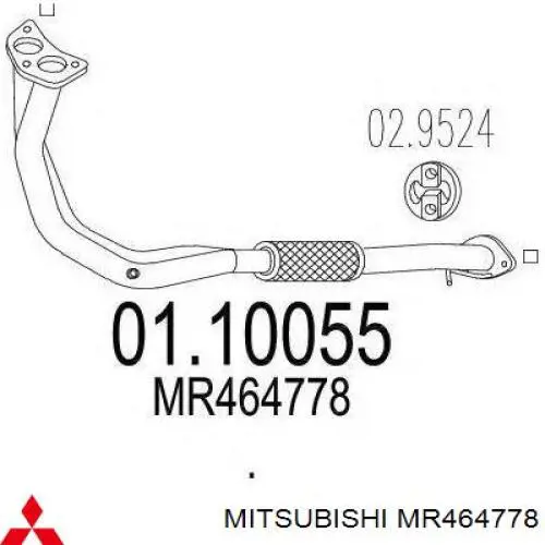 Трубы приемные (штаны) Mitsubishi MR464778 цена, от 50.68 USD