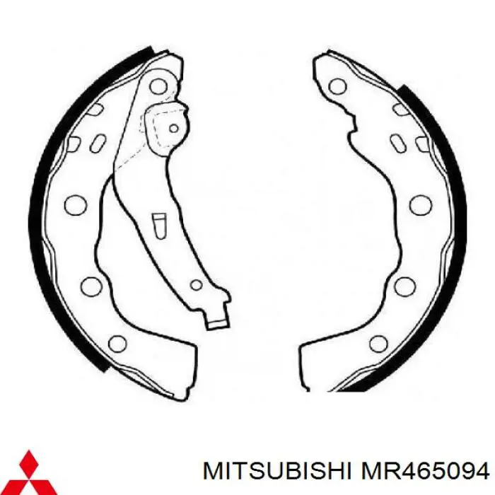 Купить MR465094 Mitsubishi Задние барабанные тормозные колодки