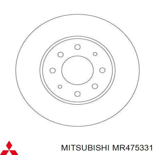 Передние тормозные диски MR475331 Mitsubishi