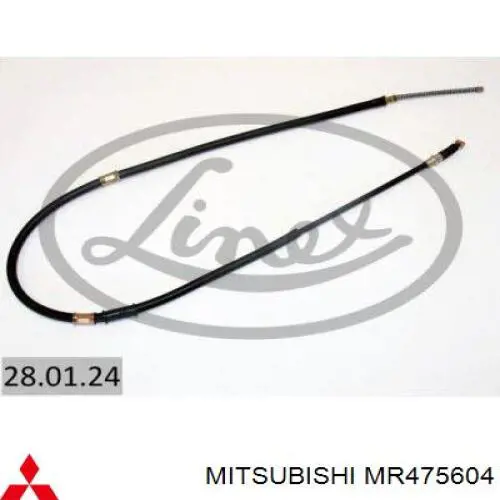 MR475604 Mitsubishi трос ручного тормоза задний правый