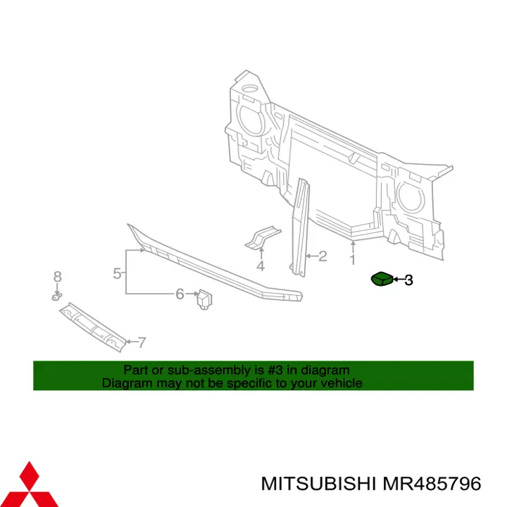  Mitsubishi MR485796 цена, от 5.08 USD