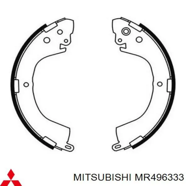 Купить MR496333 Mitsubishi Задние барабанные тормозные колодки