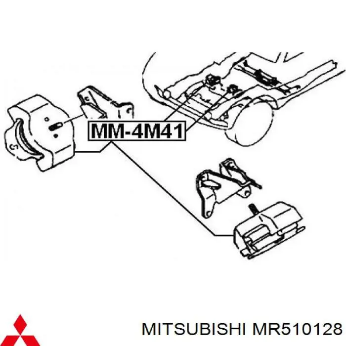 Купить Правая подушка двигателя Митсубиси Монтеро SPORT K8, K9