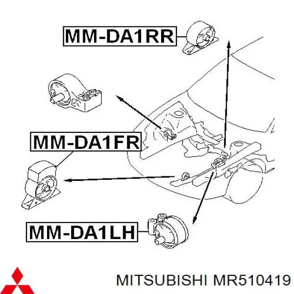  Mitsubishi MR510419 цена, от 32.70 USD