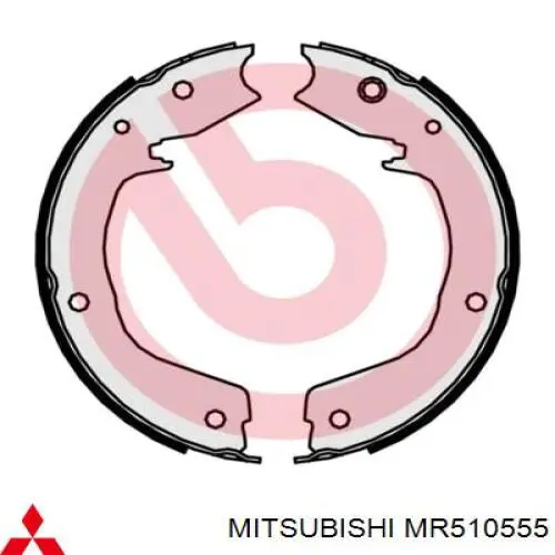 Купить MR510555 Mitsubishi Колодки ручника/стояночного тормоза