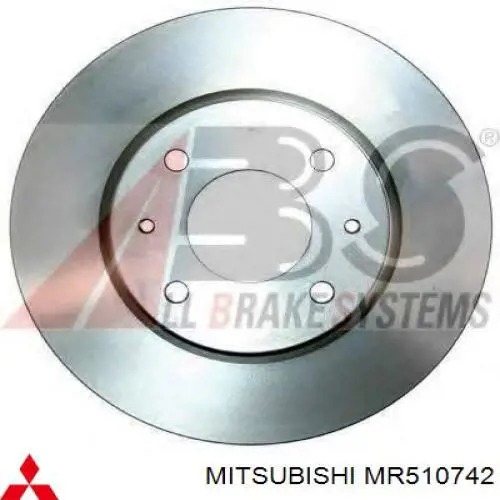 Диск тормозной передний MITSUBISHI MR510742