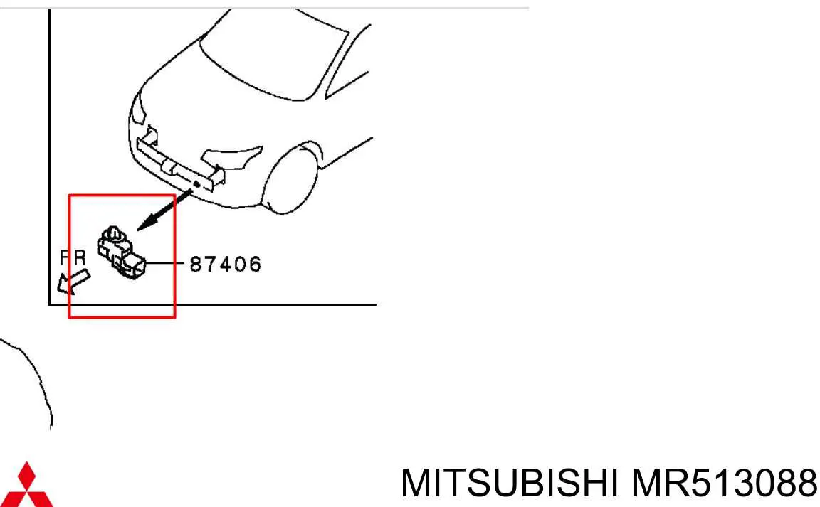 Sensor de temperatura de ar no salão para Mitsubishi Outlander (CU)