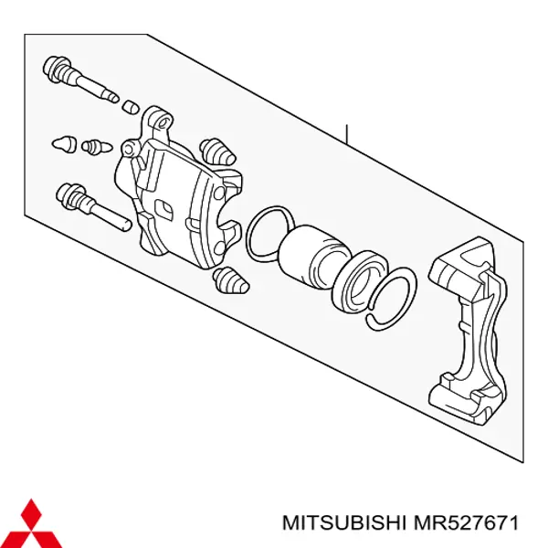 Суппорт тормозной передний правый MR527671 Mitsubishi