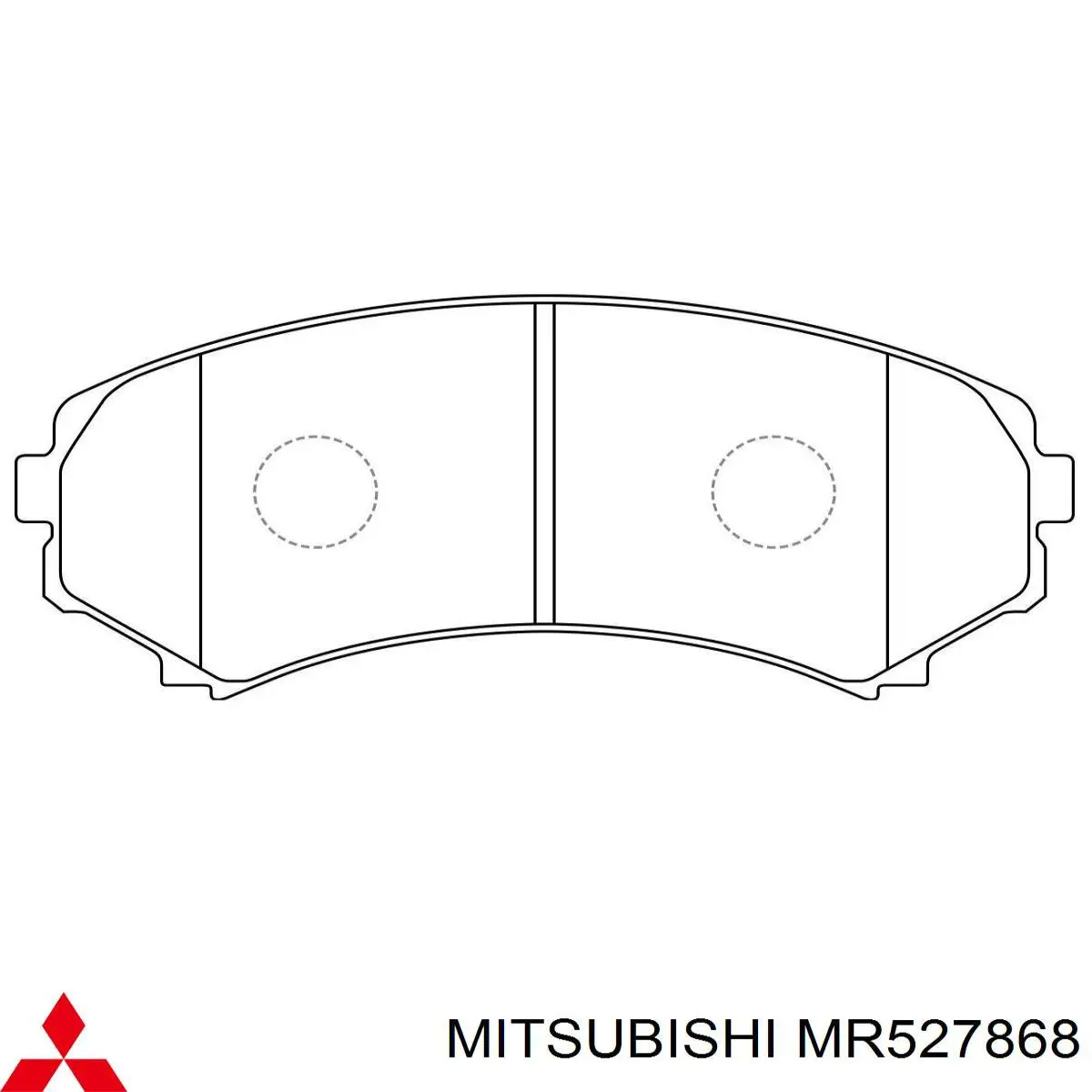 Передние тормозные колодки MR527868 Mitsubishi