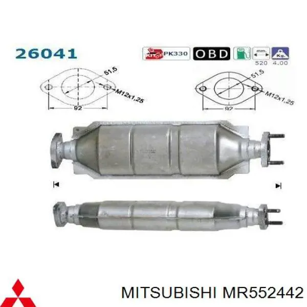 MR552442 Mitsubishi Конвертор-катализатор