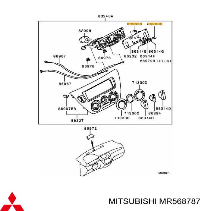 Лампочка щитка (панели приборов) Mitsubishi MR568787 цена, от 3.02 USD