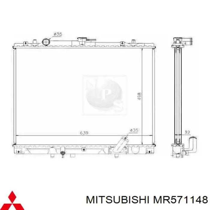 MR571148 Mitsubishi радиатор