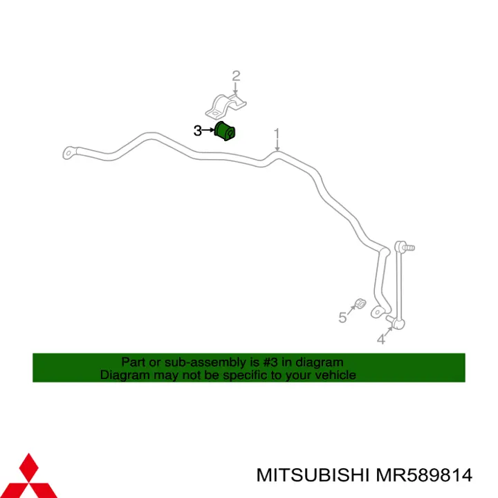 Купить MR589814 Mitsubishi Втулки переднего стабилизатора