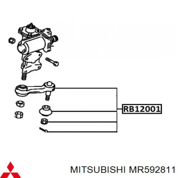 Сошка рульового керування MR592811 Mitsubishi