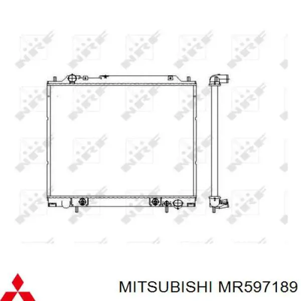 Радиатор MR597189 Mitsubishi