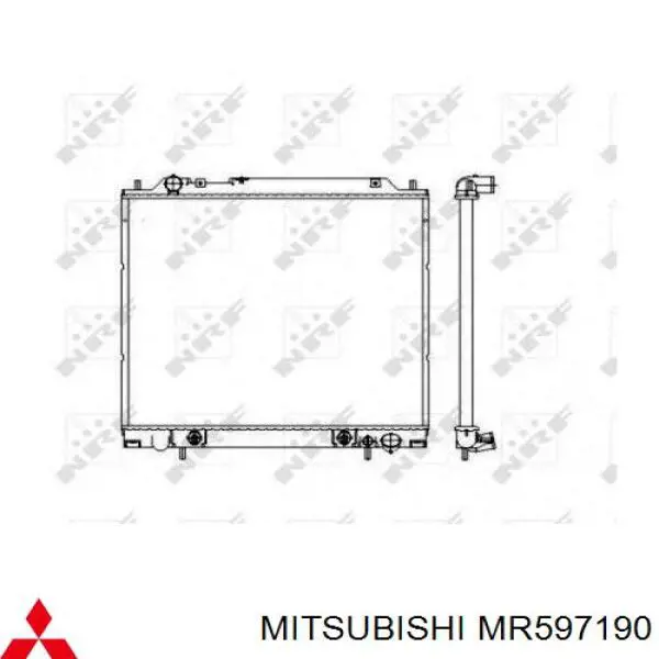 Радиатор MR597190 Mitsubishi