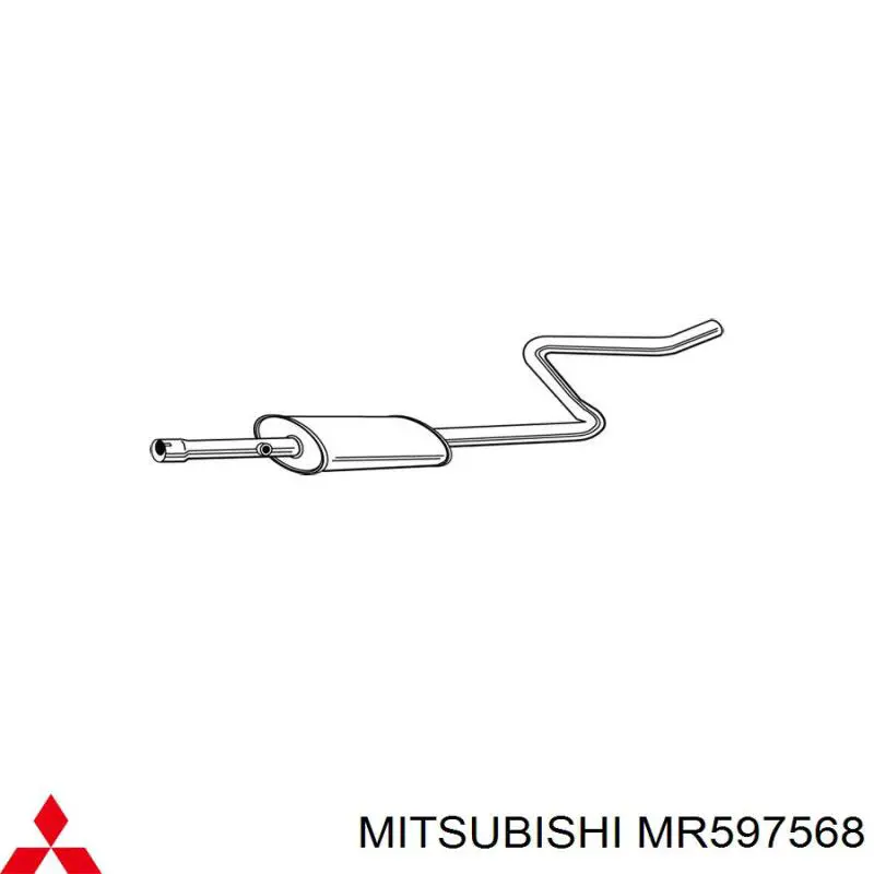 Центральная часть глушителя MR597568 Mitsubishi