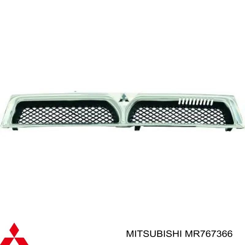 Решетка бампера переднего центральная на Mitsubishi Galant VIII 