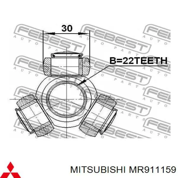 Граната колесная Mitsubishi MR911159 цена, от 31.67 USD