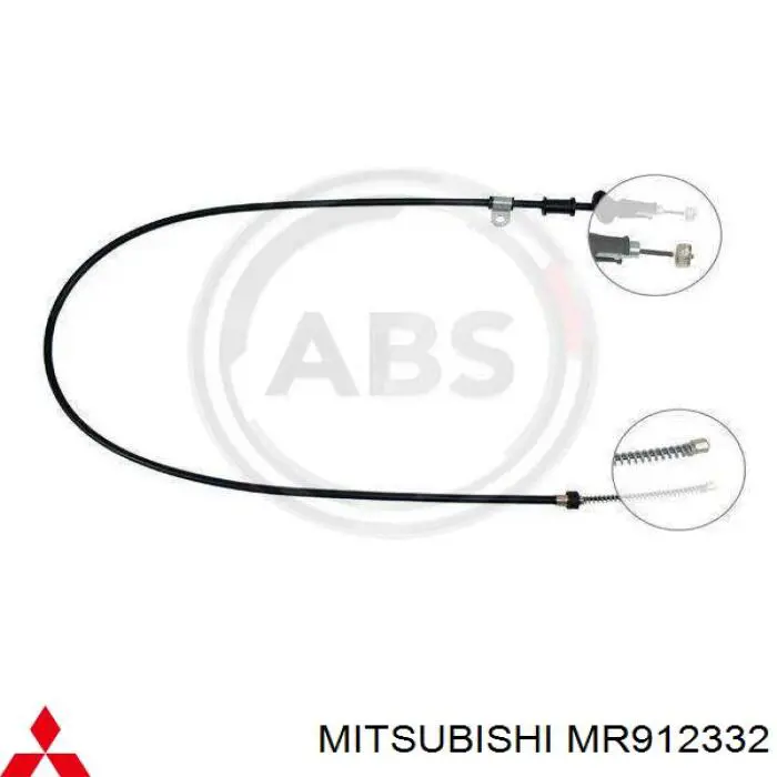 Задний правый трос ручника MR912332 Mitsubishi