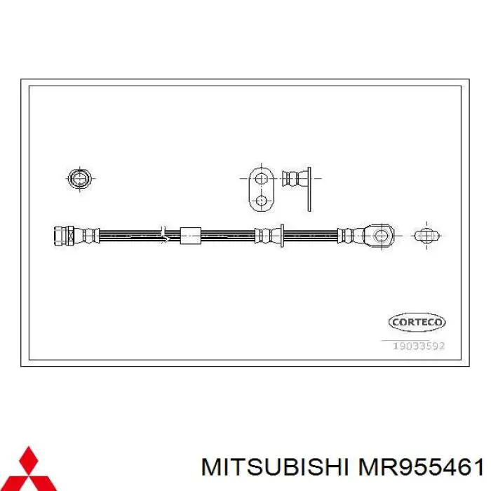 Шланг тормозной передний на Mitsubishi Grandis NAW