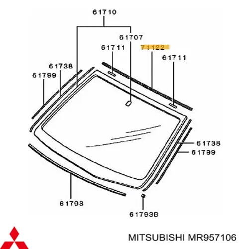 5676ASMHT Pilkington moldura superior de pára-brisas