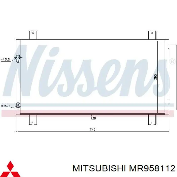 Радиатор кондиционера Mitsubishi MR958112