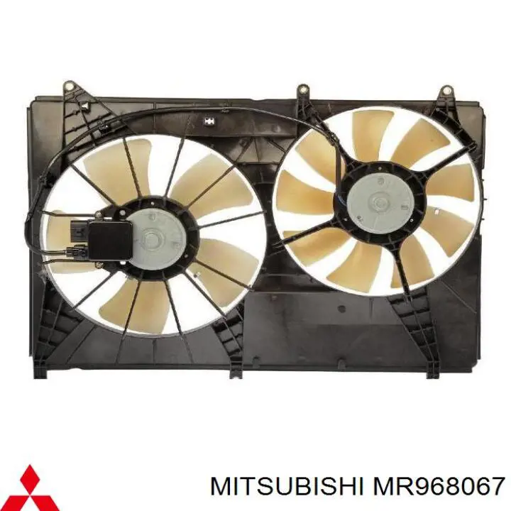 Вентилятор (крыльчатка) радиатора охлаждения правый на Mitsubishi Galant 