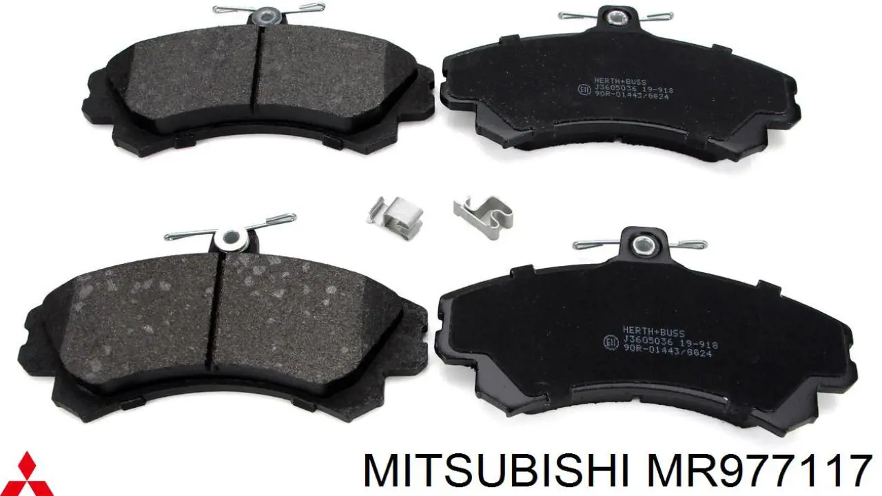 Передние тормозные колодки MR977117 Mitsubishi