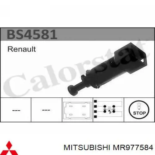 MR977584 Mitsubishi sensor de ativação do sinal de parada