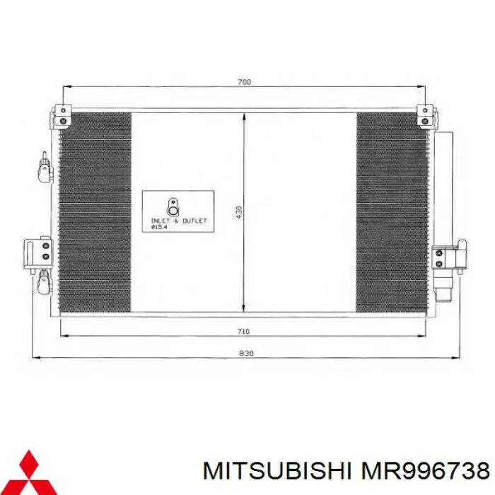  Радиатор кондиционера Mitsubishi Space Wagon 3