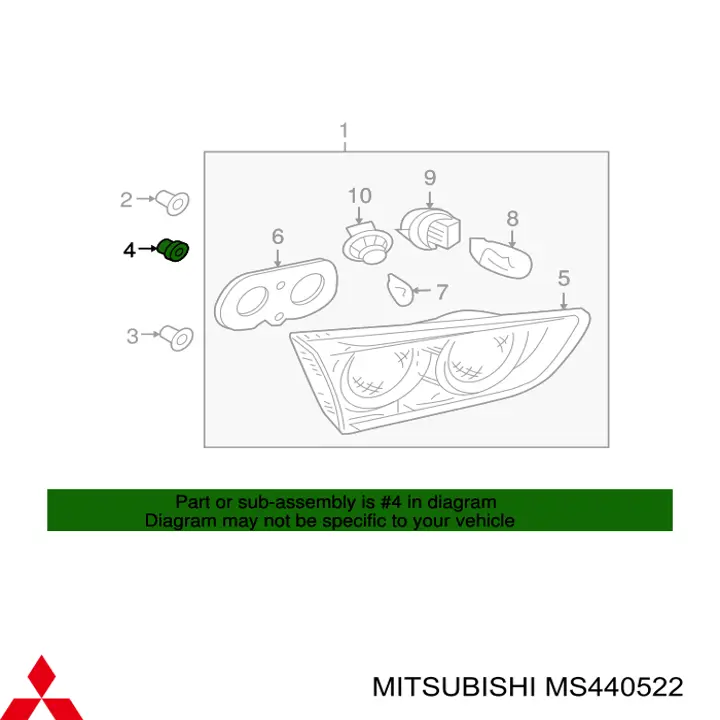 Болт (гайка) крепежа на Mitsubishi Space Wagon N8_, N9_