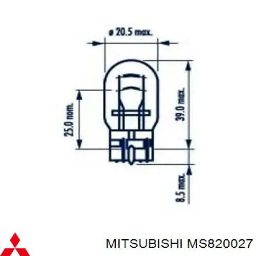 MS820027 Mitsubishi лампочка