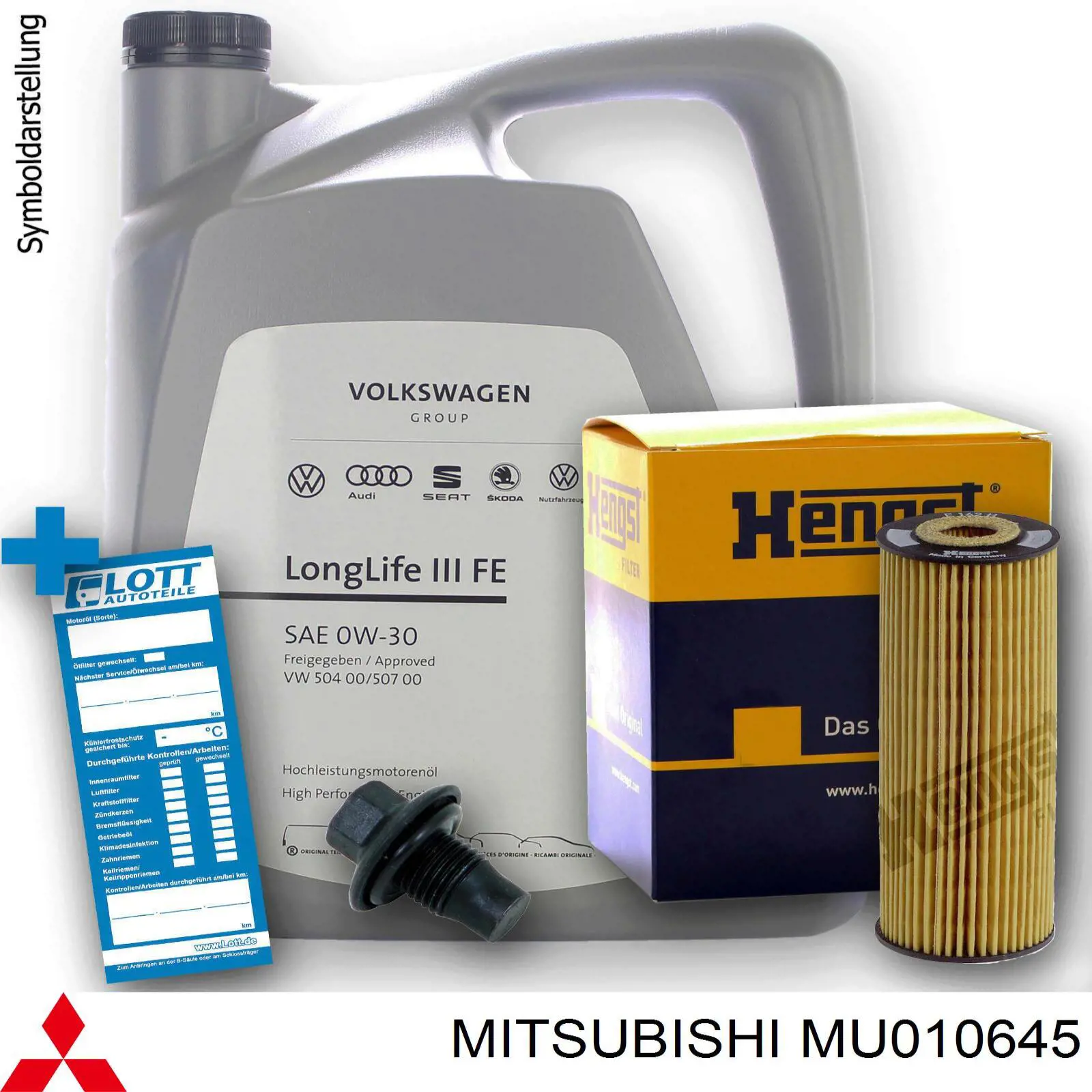 Пробка поддона двигателя Mitsubishi MU010645 цена, от 9.52 USD