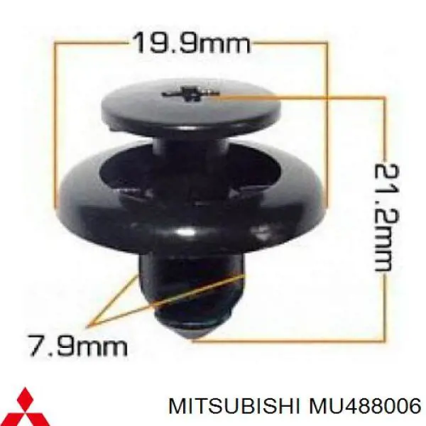 Пистон (клип) крепления бампера заднего MAK 11383 цена, от 0.75 USD