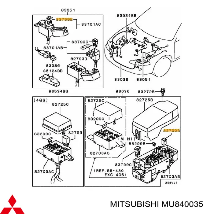 Предохранитель MU840035 Mitsubishi