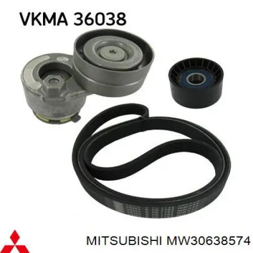 Роликовий модуль натяжителя ремня Mitsubishi MW30638574 цена, от 36.67 USD