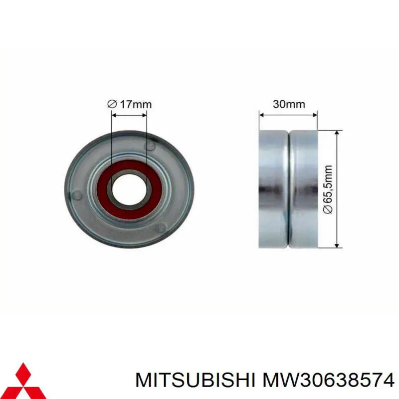 Tensor de correa, correa poli V MW30638574 Mitsubishi