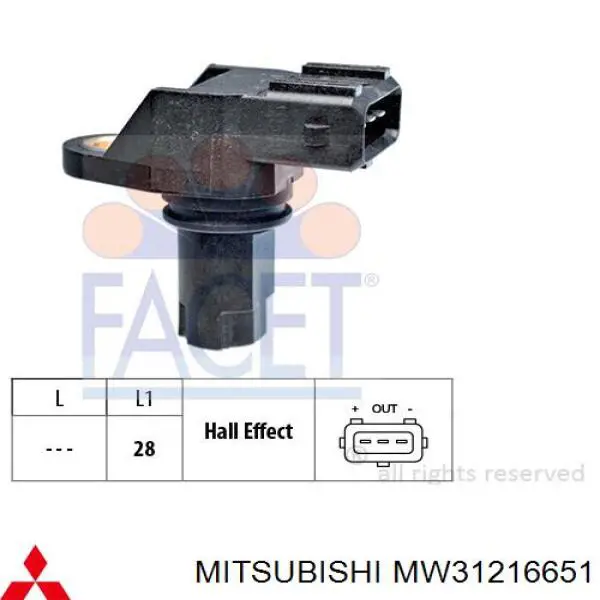 MW31216651 Mitsubishi датчик положения распредвала