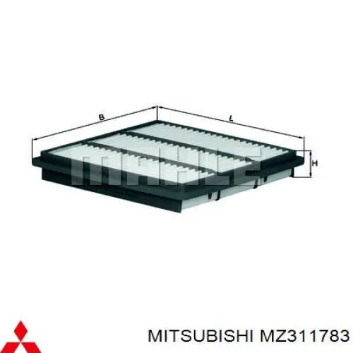 MZ311783 Mitsubishi воздушный фильтр