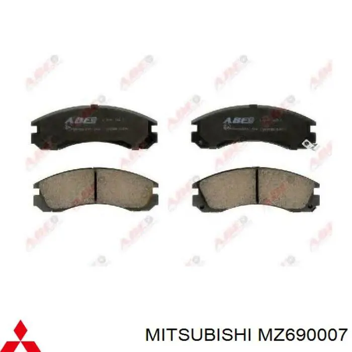 MZ690007 Mitsubishi передние тормозные колодки