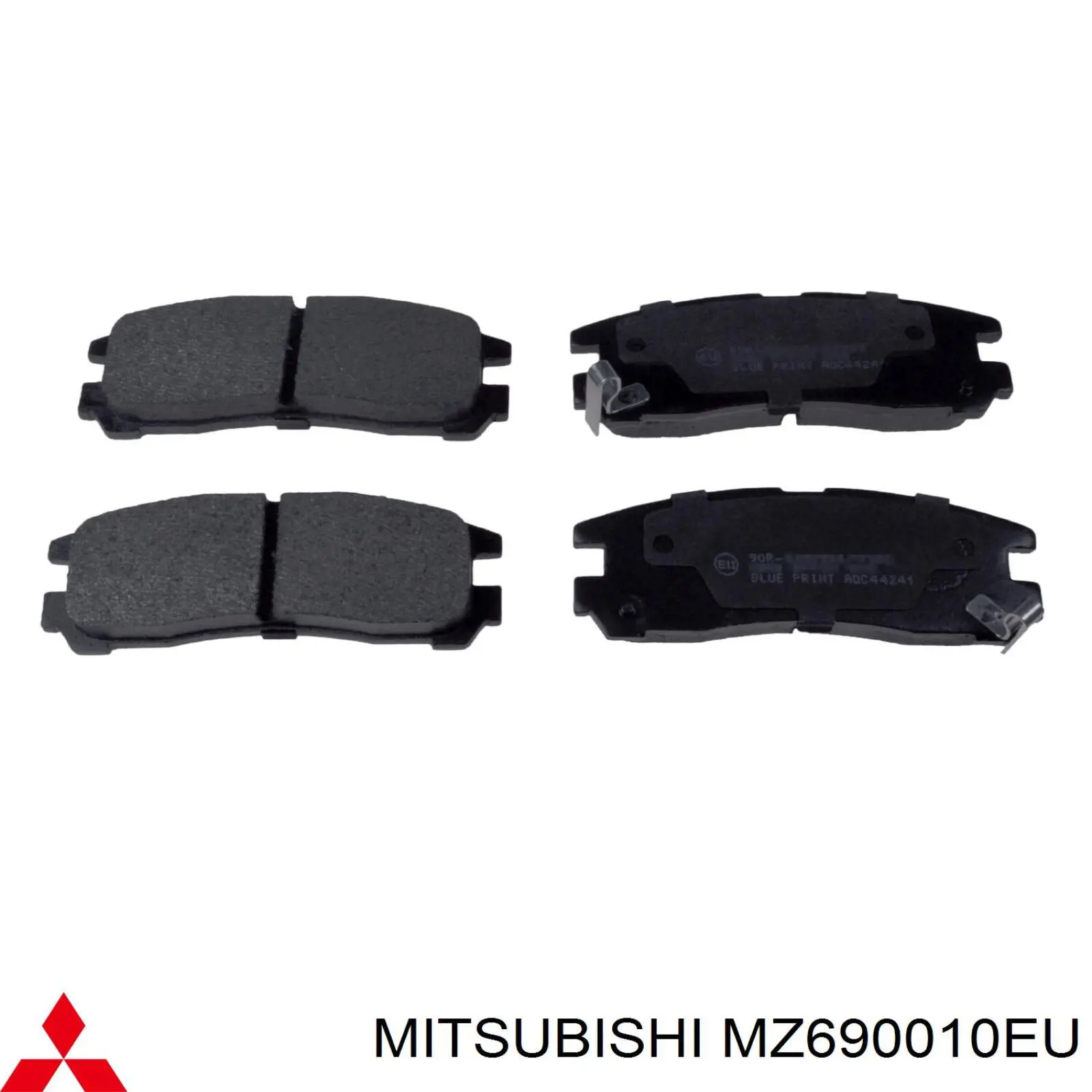 MZ690010EU Mitsubishi задние тормозные колодки