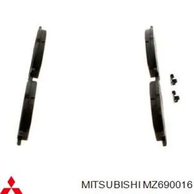 MZ690016 Mitsubishi колодки тормозные передние дисковые