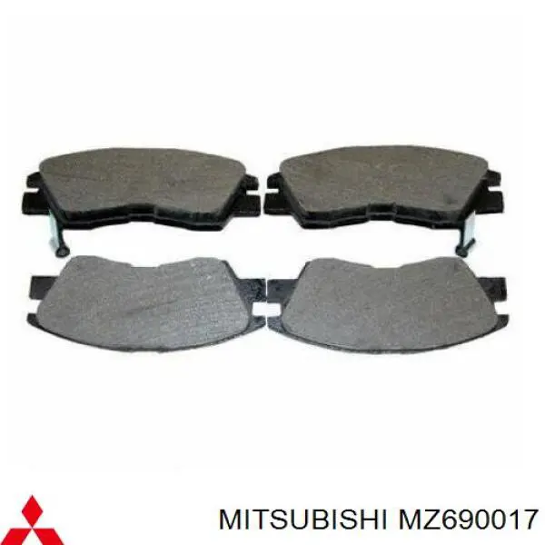 Передние тормозные колодки MZ690017 Mitsubishi