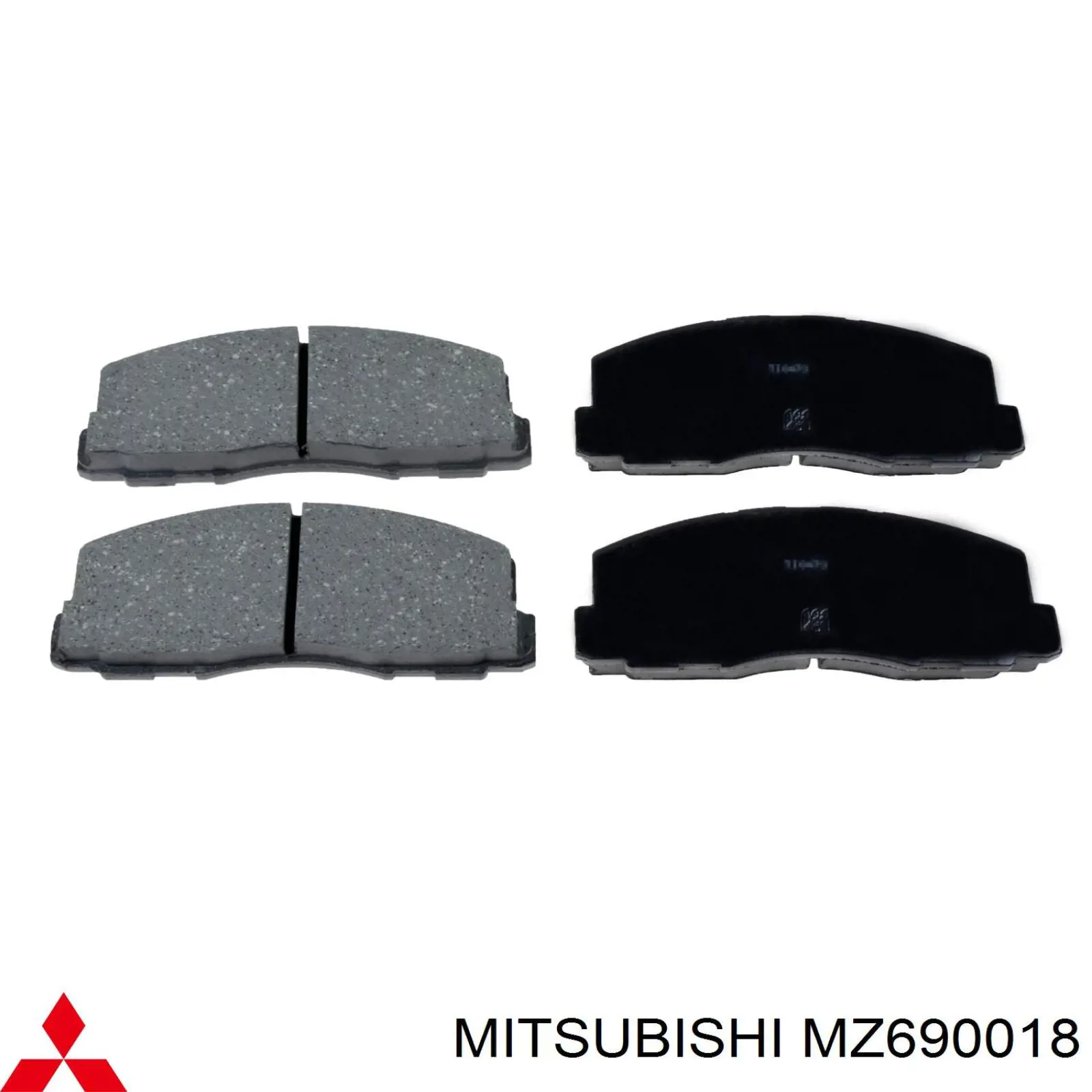 MZ690018 Mitsubishi колодки тормозные передние дисковые